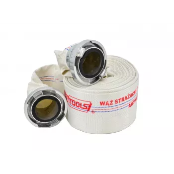 AWTOOLS AW WATER HOSE KPL. FIREFIGHTER 3 x 25m 8BAR brandweerslangset, 75m totale lengte, 52mm Storz-C-koppelingen, wit