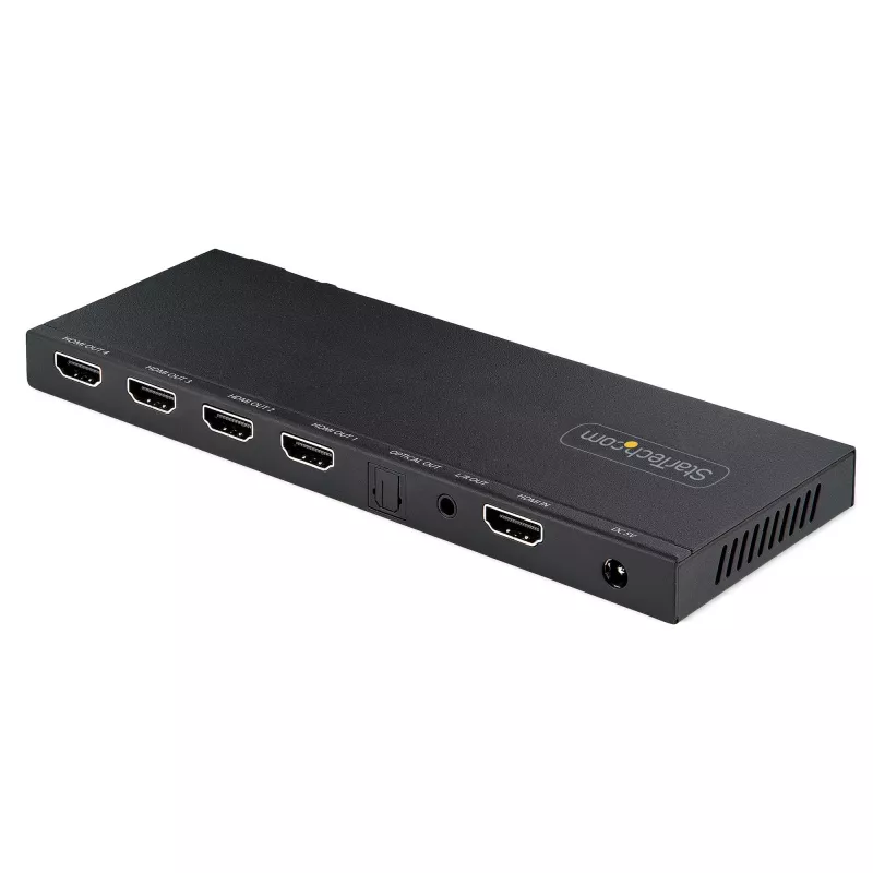 StarTech.com 4-poorts 4K HDMI-splitter 1x4, 4K 60Hz, HDMI 2.0, HDCP 2.2, HDR10, 18Gbps, EDID Copy, stalen behuizing