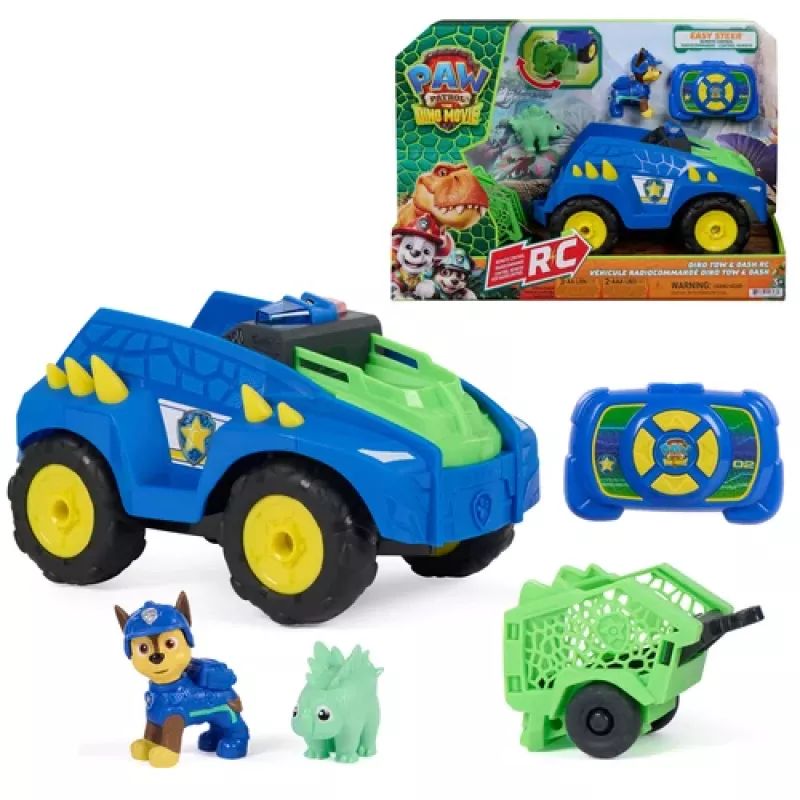 Paw Patrol: De Dino-Film - Chase RC dino-reddingsvoertuig van Spin Master