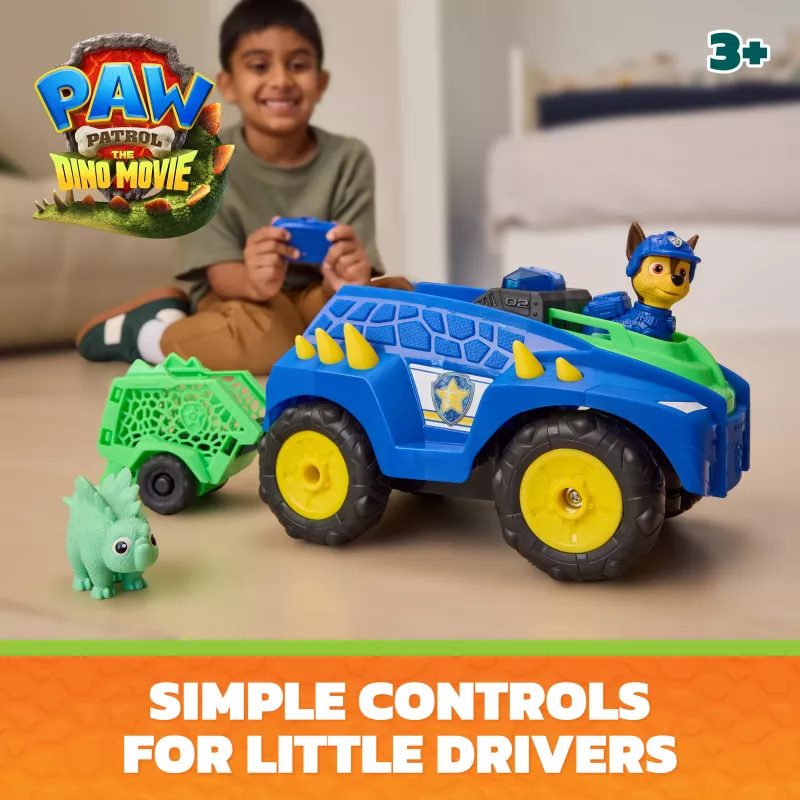 Paw Patrol: De Dino-Film - Chase RC dino-reddingsvoertuig van Spin Master