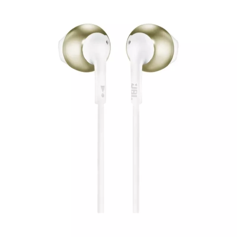JBL T205 champagne-goud in-ear-koptelefoon met microfoon
