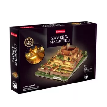 CubicFun 3D-puzzel kasteel Malbork met LED-verlichting - 200 stukjes