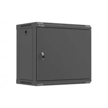 LANBERG WF03-5309-00B wandmontage rackbehuizing 19 inch 9U 540x350 zwart met massieve metalen deur (Flat Pack)