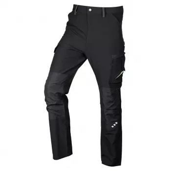 NEO TOOLS Mix&Match 4-way stretch werkbroek, zwart-groen, maat S