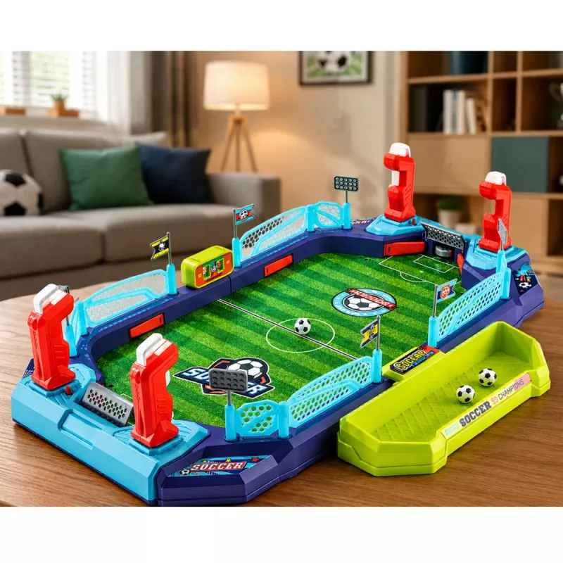LEAN TOYS 2-in-1 tafelvoetbal- en airhockeyspel voor 2 spelers