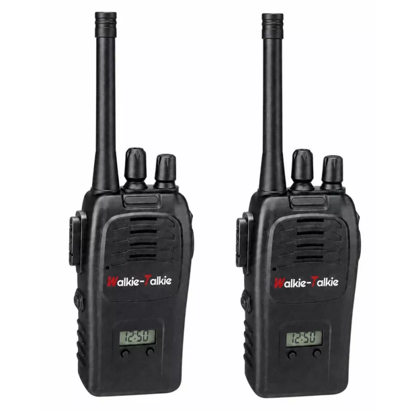 LEAN TOYS Walkie-talkie USB-ruisonderdrukking zwart 200M bereik