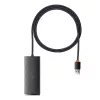 Baseus Lite Series 4-poorts USB 3.0 hub - 5Gbps, bus-powered, zwart (WKQX030101)