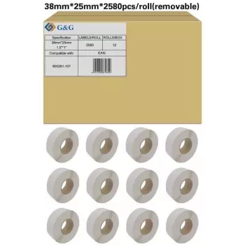 G&G 19803 witte zelfklevende A4-etiketten 105x148mm 4 per vel 100 vellen (400 etiketten)
