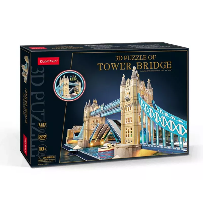 Cubic Fun 3D-puzzel Tower Bridge met LED