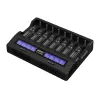 XTAR VC8S USB-C SET Batterijlader, 3,7V/1,2V