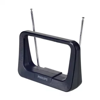 Phil binnenantenne DVB-T/T2 met 1,8m coaxkabel, 75 Ohm, 3G/4G-filter, zwart