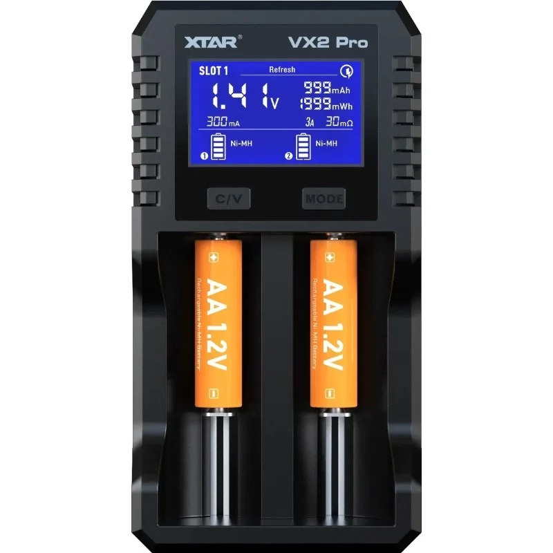 XTAR VX2 PRO KT Li-ion/LiFePO4/Ni-MH 18650 batterijlader
