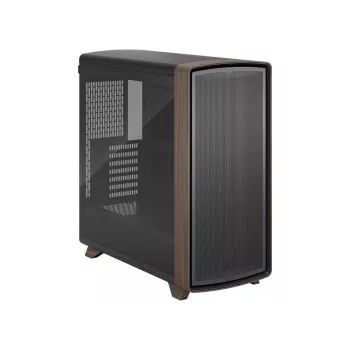 Fractal Design Summit Black TG Light Tint mid-tower pc-behuizing met walnootfineer voorpaneel