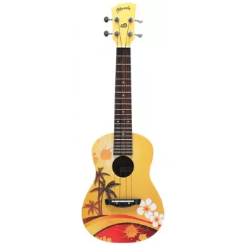 Moana M-100 Palm Trees concert-ukulele mahonie met Aquila-snaren