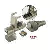 Techly 101911 RJ45 Cat6a 10G Gereedschapsloze modulaire stekker, STP