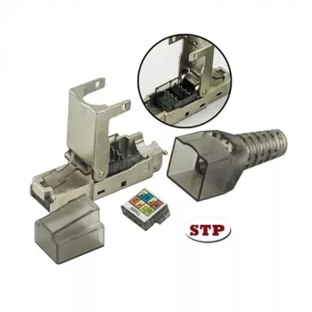 Techly 101911 RJ45 Cat6a 10G modulaire stekker zonder gereedschap, STP