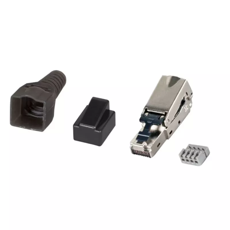 Techly 101911 RJ45 Cat6a 10G Gereedschapsloze modulaire stekker, STP