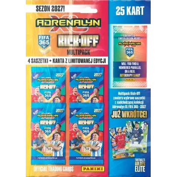 Panini FIFA 365 2027 Adrenalyn XL trading card multipack Kick off – 6 boosterpacks + 2 Limited Edition kaarten