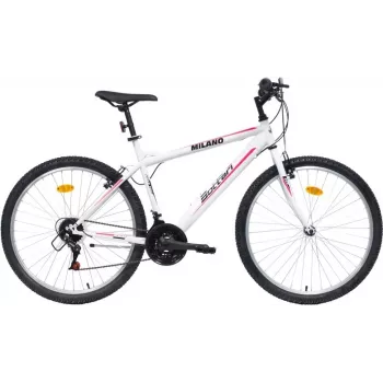 BIKE CITY MILANO 26 wit/roze dames stadsfiets 6-versnellingen Shimano