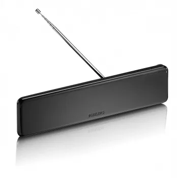 Philips SDV5225/12 binnenantenne voor tv met instelbare versterking, 1,8 m coaxkabel, 75 Ohm, 3G/4G-filter, DVB-T/T2