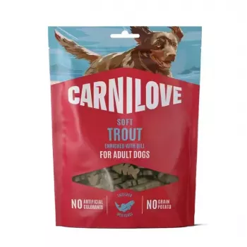 CARNILOVE hondensnack zacht met forel en dille 200 g – graanvrije trainingslekkernijen voor alle rassen