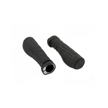 Author Rankenos AGR Ergo R20-E GripLock ergonomische fietsgrepen, 135 mm, Zwart