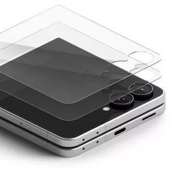 Ringke Cover Display Pro 2-pack gehard glas displayschermbescherming voor Galaxy Z Flip 8 - transparant