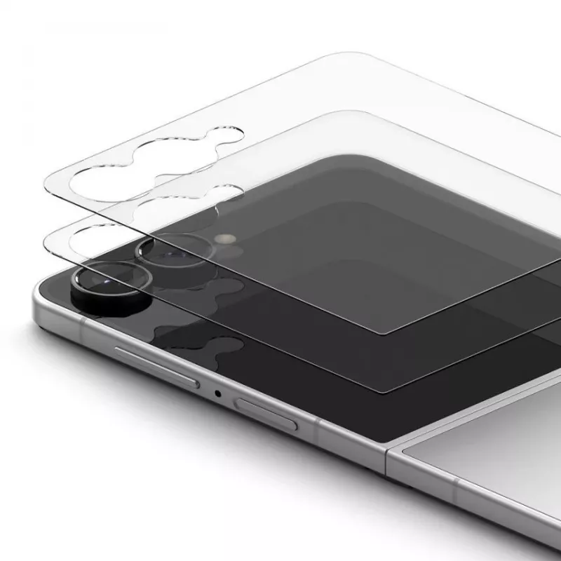 Ringke Cover Display Pro 2-pack gehard glas displayschermbescherming voor Galaxy Z Flip 8 - transparant
