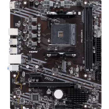 MSI A520M-S AMD A520 AM4 micro-ATX-moederbord - DDR4, HDMI, DVI, VGA, gigabit-LAN
