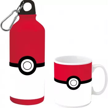 Pokemon aluminiumfles 500ml met keramische beker set