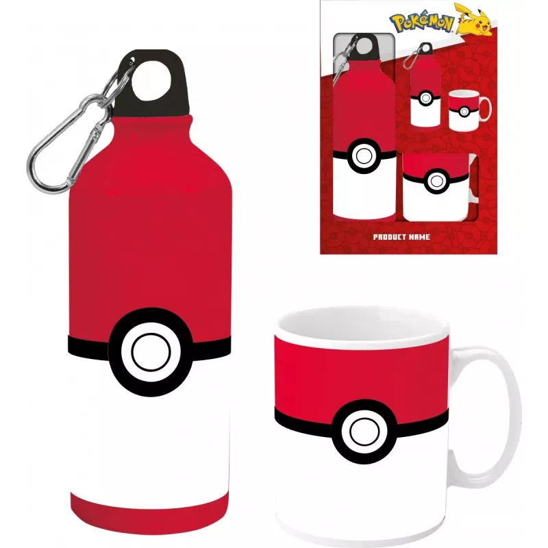 Pokemon aluminiumfles 500ml met keramische beker set