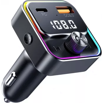 SENCOR SWM 3000 Bluetooth FM-transmitter met USB-A QC3.0, USB-C PD 3.0, MP3-weergave, handsfree, Siri & Google Assistant