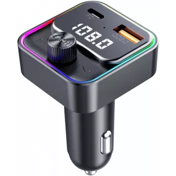 SENCOR SWM 3000 Bluetooth FM-transmitter met USB-A QC3.0, USB-C PD 3.0, MP3-weergave, handsfree, Siri & Google Assistant