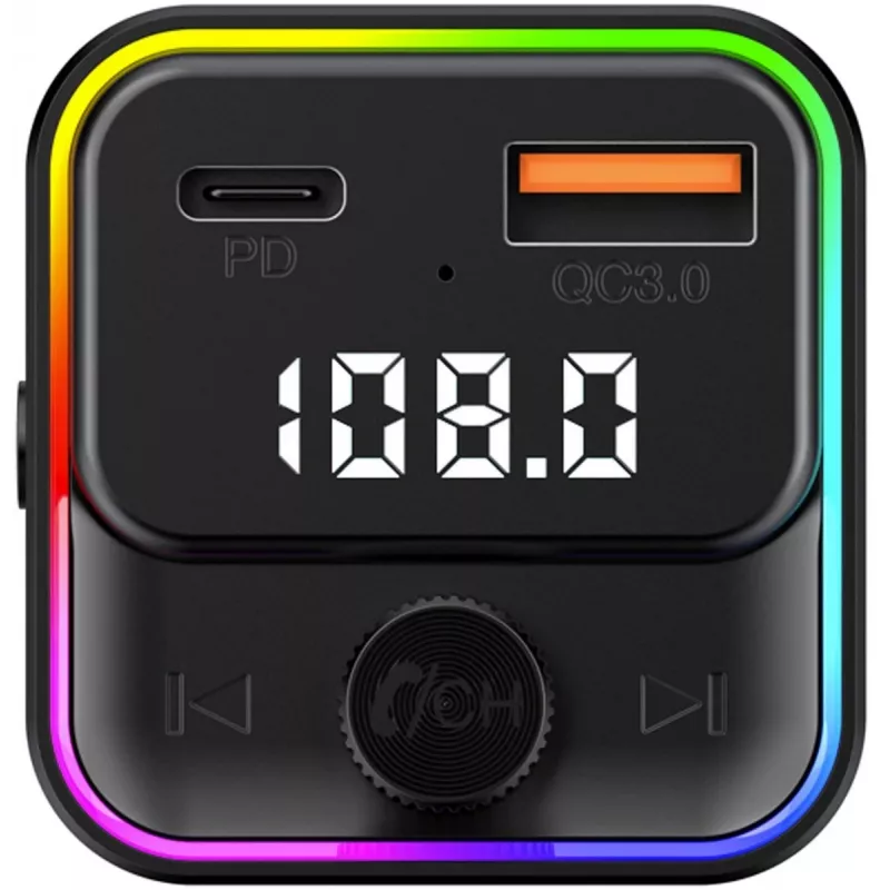 SENCOR SWM 3000 Bluetooth FM-transmitter met USB-A QC3.0, USB-C PD 3.0, MP3-weergave, handsfree, Siri & Google Assistant