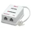 Intellinet ADSL-splitter/-filter RJ11-stekker naar 2x RJ11-bus, wit