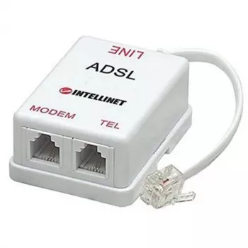 Intellinet ADSL-splitter/-filter RJ11-stekker naar 2x RJ11-bus, wit