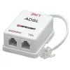Intellinet ADSL-splitter/-filter RJ11-stekker naar 2x RJ11-bus, wit