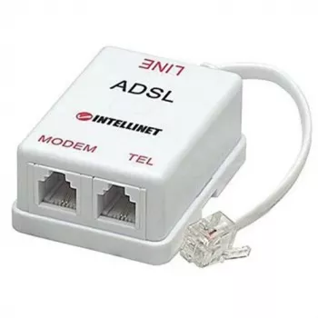 Intellinet ADSL-splitter/-filter RJ11-stekker naar 2x RJ11-bus, wit