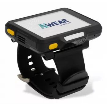 Newland WD1-V2 wearable watch device met 2,8 inch touchscreen, 3GB/32GB, BT, WiFi, 4G, GPS en camera. Incl. polsband, USB-C-kabel en MultiPower-adapter. OS: Android 13.0 GMS