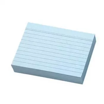 3rd Party 100 kaartjes DIN A6 blauw gelinieerd
