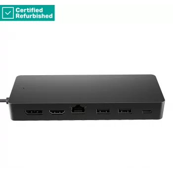 RENEW GOLD HP Universal USB-C Multiport Travel Hub 65W - 2 x USB 3.2, 2 x USB-C, 1 x DP, 1 x HDMI, 1 x RJ-45, 1 jaar
