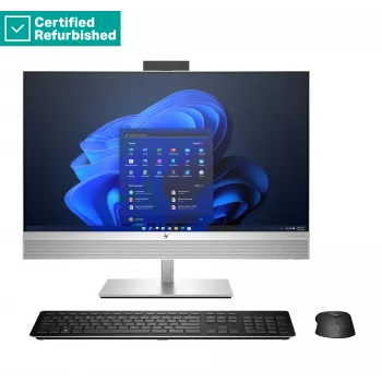 RENEW SILVER HP Elite 870 G9 AIO All-in-One 27 - i9-14900, 64GB, 2TB SSD, 27 QHD non-touch AG, in hoogte verstelbaar, USB-muis, Win 11 Pro, 1 jaar