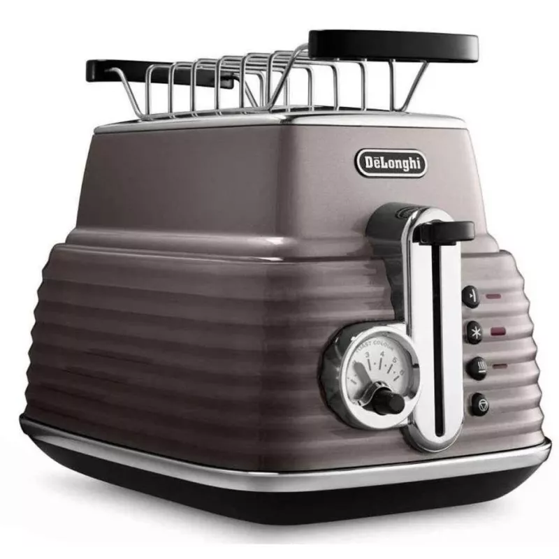 De'Longhi Scultura CTZ2103BG 2-schijfs toaster, 900 W, champagnegoud