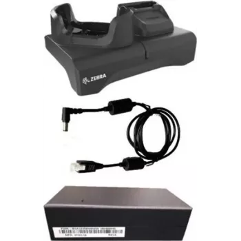 Zebra kit - enkelplaats laadstation met reserveaccu-laadvak en USB-communicatie