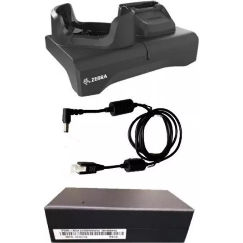 Zebra kit - enkelplaats laadstation met reserveaccu-laadvak en USB-communicatie