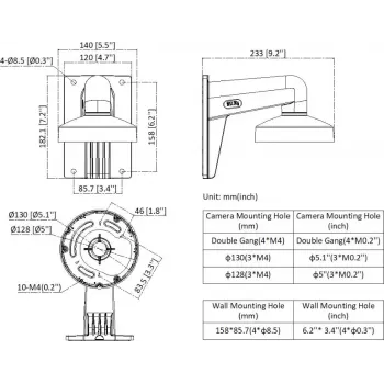 Hikvision DS-2200ZJ-WA-140 wandbeugel