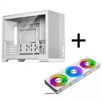 Phanteks XT M3 PC-behuizing, mini-behuizing + D30 PWM Regular Airflow D-RGB ventilator, 3-pack, wit