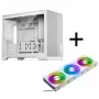 Phanteks XT M3 PC-behuizing, mini-behuizing + D30 PWM Regular Airflow D-RGB ventilator, 3-pack, wit