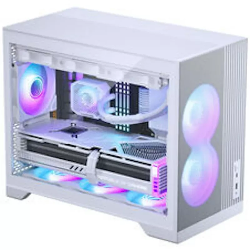 Phanteks XT M3 PC-behuizing, mini-behuizing + D30 PWM Regular Airflow D-RGB ventilator, 3-pack, wit