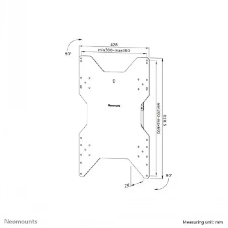 NEOMOUNTS flatscreen-wandhouder (zwenkbaar) 1 scherm zwart